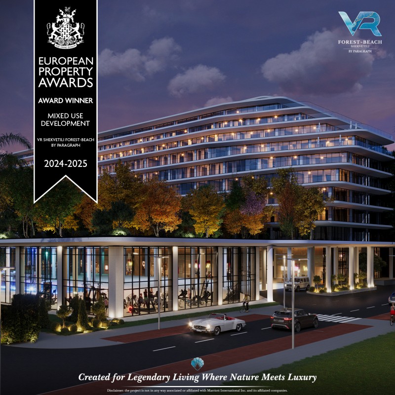 პროექტმა VR Shekvetili Forest~Beach | By Paragraph-ი International Property Awards-ზე ნომინაციაში Mixed Use Development გაიმარჯვა