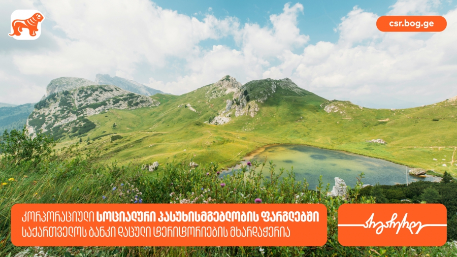 საქართველოს ბანკი, სოციალური პასუხისმგებლობის ფარგლებში, 18 დაცული ტერიტორიის მხარდამჭერია