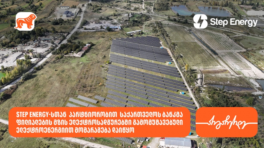 საქართველოს ბანკი Step Energy-სთან პარტნიორობით რეგიონულ ფილიალებს მზის ენერგიით მოამარაგებს