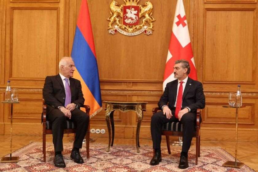 საქართველოს პრეზიდენტი მიხეილ ყაველაშვილი, სომხეთის რესპუბლიკის პრეზიდენტს ვაჰაგნ ხაჩატურიანს შეხვდა
