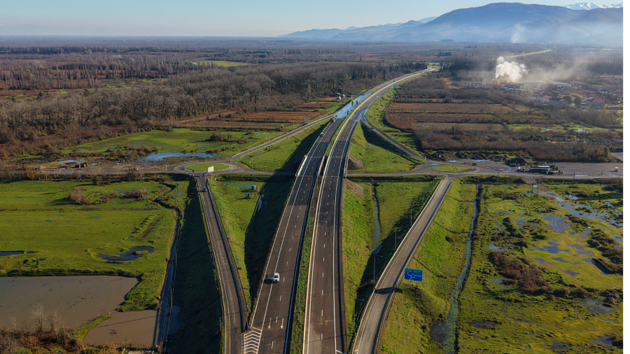 სამტრედია–გრიგოლეთის მაგისტრალზე ლანჩხუთი–ლესას 8 კმ-იანი ახალი გზა გაიხსნა