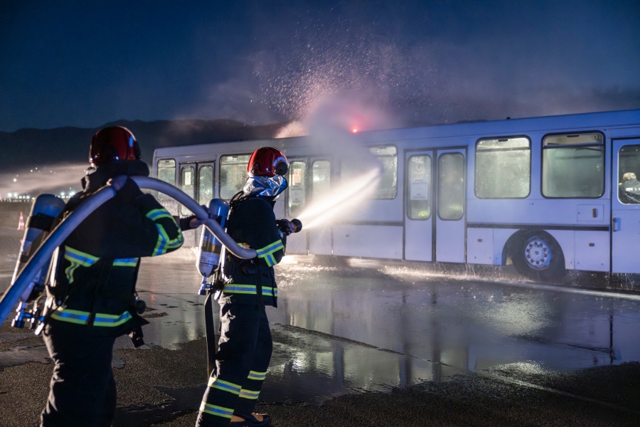 ბათუმის საერთაშორისო აეროპორტში პრაქტიკული სწავლება ჩატარდა