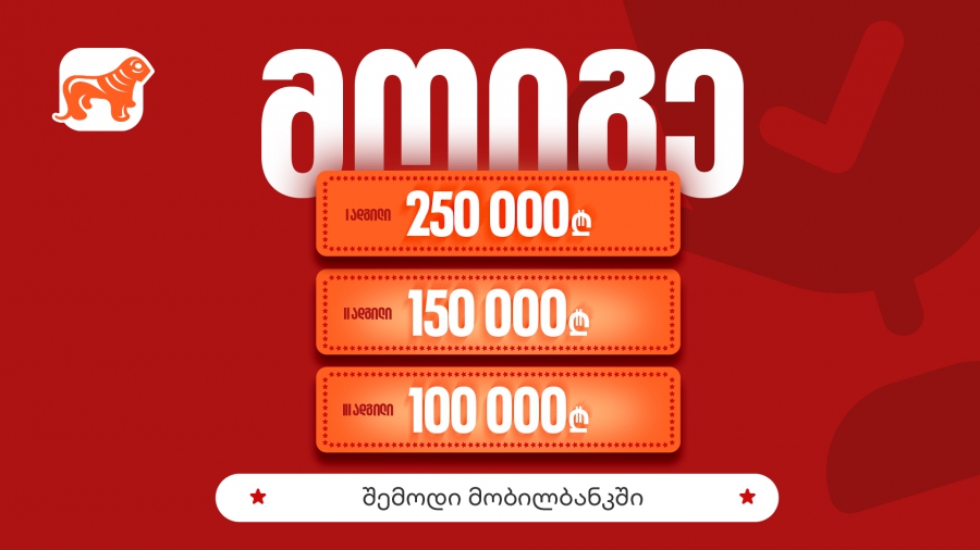 საქართველოს ბანკის მობილბანკის გათამაშების ფინალური ეტაპი დაიწყო – საპრიზო ფონდი 500 000 ლარია