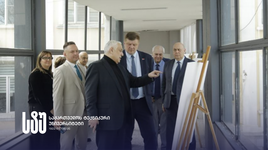საქართველოს ტექნიკური უნივერსიტეტის რექტორი, აკადემიკოსი დავით გურგენიძე ბელარუსის საგანგებო და სრულუფლებიან ელჩს საქართველოში ნიკოლაი როგაშჩუკს შეხვდა