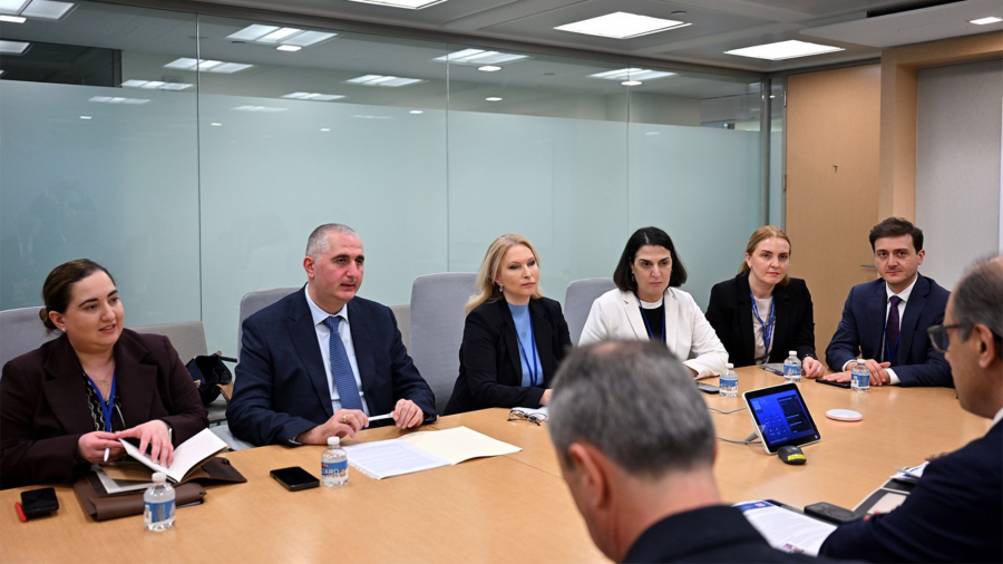 NBG Chair and Finance Minister hold talks with IMF Middle East and Central Asia Director