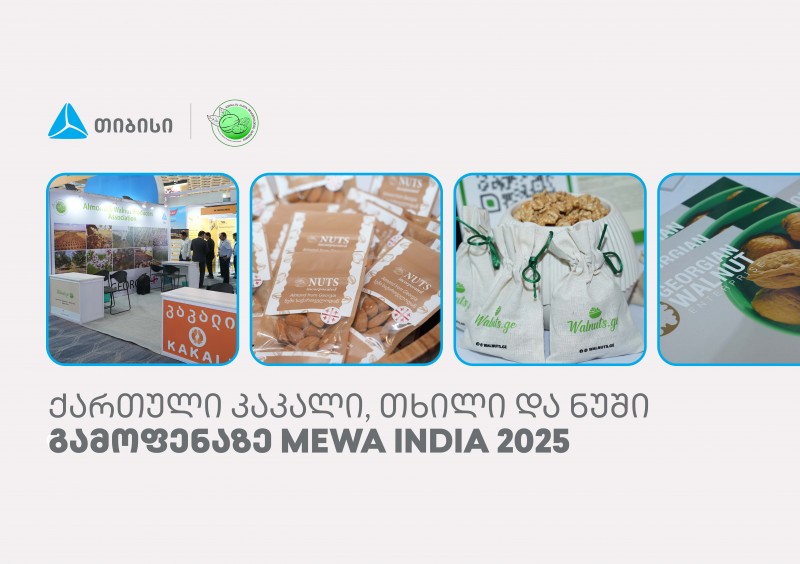 ნუშისა და კაკლის მწარმოებელთა ასოციაციის წევრმა 8 კომპანიამ, თიბისის მხარდაჭერით, ინდოეთში საერთაშორისო გამოფენაში მიიღო მონაწილეობა